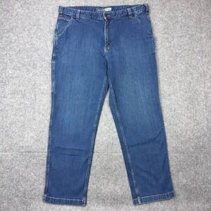 Carhartt Jeans Men 42x32 Blue Relaxed Fit Rugged Flex Utility Carpenter Workwear